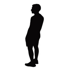 a man body silhouette vector