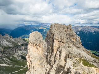 Rotwand and Masare via ferrata in the rose garden in the Dolomites