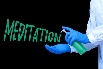 Handwriting text writing Meditation. Conceptual photo the discourse intended to express its author...