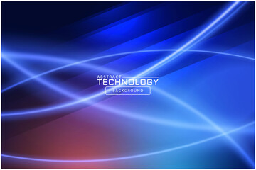 Naklejka premium Energy lines, glowing waves in the dark, abstract background. business or technology presentation design template, brochure or flyer pattern, or geometric web banner 