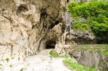 Cherek gorge in the Caucasus mountains in Russia