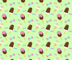 Vector flat pattern. Vector illustration sweet object.