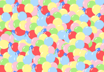 画面いっぱいの風船　ポップな背景