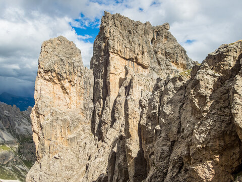 Rotwand and Masare via ferrata in the rose garden in the Dolomites