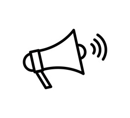 Megaphone icon vector logo design template