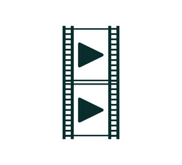 Video icon vector logo illustration flat style trendy