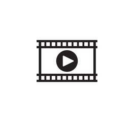 Video icon vector logo illustration flat style trendy