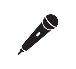 Microphone icon vector logo design template