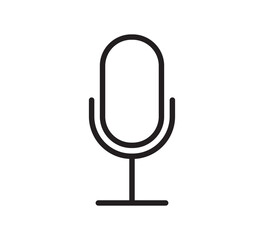 Microphone icon vector logo design template
