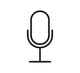 Microphone icon vector logo design template