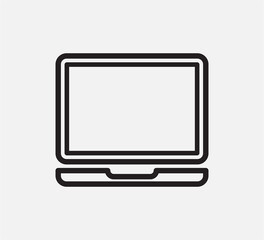 Monitor icon vector logo design template
