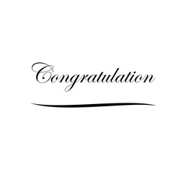 Congratulation icon vector logo design template