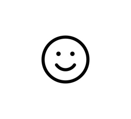 Smile emoticon sign symbol flat style illustration