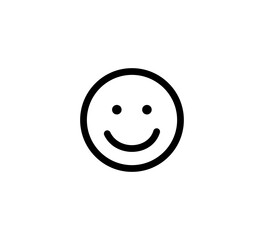 Smile emoticon vector logo design template