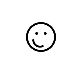 Smile emoticon sign symbol flat style illustration