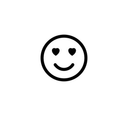 Smile emoticon sign symbol flat style illustration