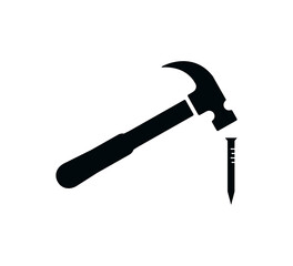 Nail icon vector logo design template