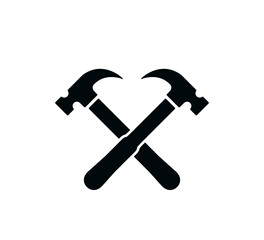 Hammer icon vector logo design template