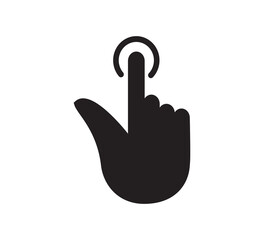 Touchscreen icon vector logo design template