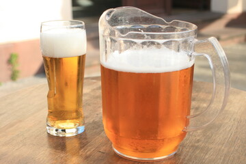 Bierglas. Bierkrug. Bier.