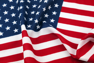 Rippled USA American flag