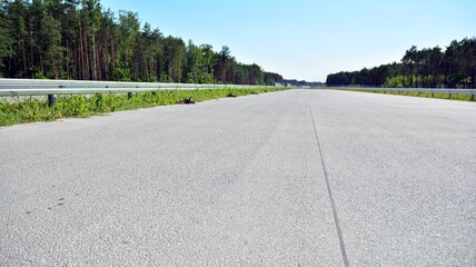 View of the new highway under construction.