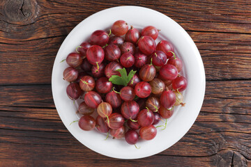 Gooseberries on a plate