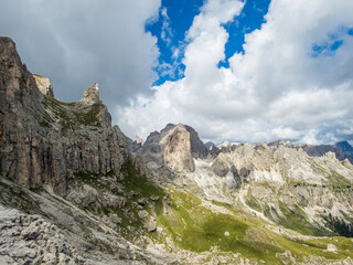 Rotwand and Masare via ferrata in the rose garden in the Dolomites