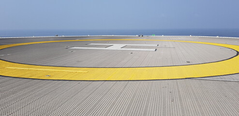 view of the helideck on the vessel 
