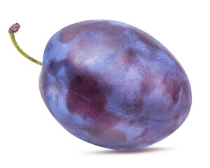 Plum isolated on white background with clipping path
