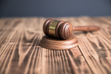 wooden judge on the table