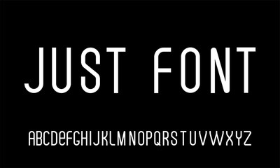 Modern font with rounded corners