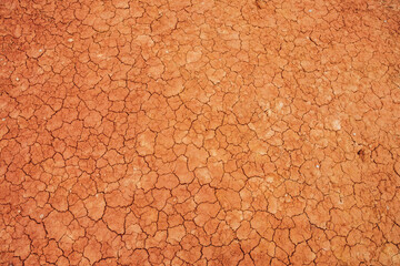 Nature background of cracked dry lands. Natural texture of soil with cracks. Broken clay surface of...