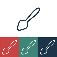Linear vector icon with shovel for kitchen