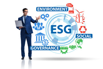 ESG concept as environmental and social governance with business