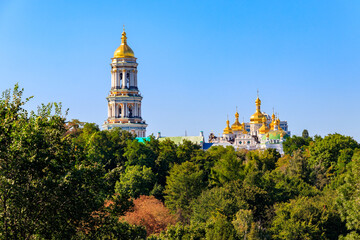 Fototapeta na wymiar View of the Kiev Pechersk Lavra, also known as the Kiev Monastery of the Caves in Ukraine