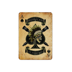 Realistic Ace of Spades death playing card with mortal systems in the background