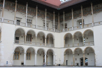 Wawelschloss Innenhof. Wawel Krakow. Krakau. Cracow.