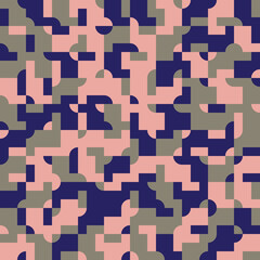 Intricate geometrical tiles vector seamless pattern design