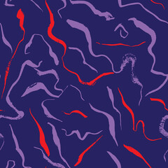 Vector seamless pattern with brush strokes, abstract repeating background