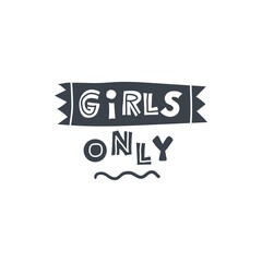 Hand-drawn lettering in sloppy style. Scandinavian doodles. Vector isolated motivation illustration