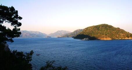 The Aegean sea, the coast of Marmaris, Turkey