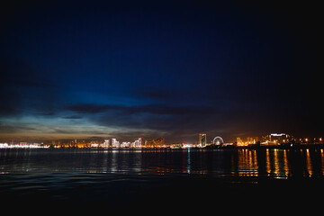 Fototapeta premium cityscape of night Kazan, Tatarstan. Touristic night city