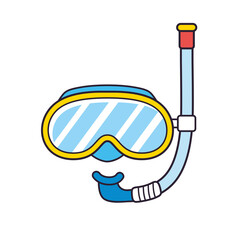 Scuba diving mask and snorkel