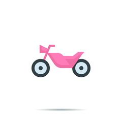 Motorcycle  icon line logo vector flat style illustration 