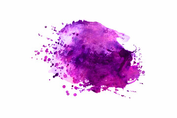 Abstract  pink watercolor on white background.