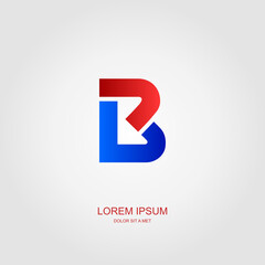 Logotype in the form of the letter "B", Abstract stylized business logo idea, Vector illustration Eps 10