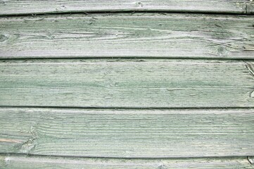 Obraz premium Old green painted wood wall - texture or background.