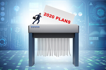 Concept of failed strategy and plans in 2020