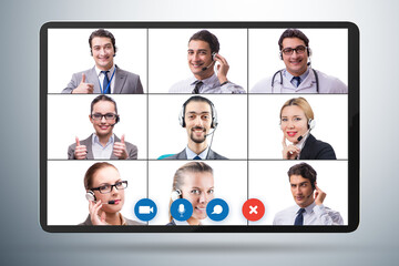 Concept of virtual collaboration through videoconferencing